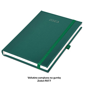 Kalendarz książkowy Vellutino na gumkę zielony